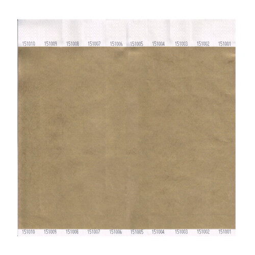 Gold Tyvek 25mm Wristbands (100 Pack)