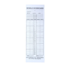 Indoor and Outdoor Bowls Scorecards, 50 Pack