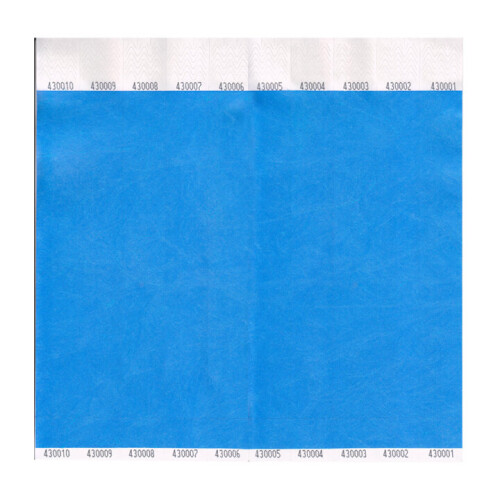 Mid Blue Tyvek 25mm Wristbands (100 Pack)