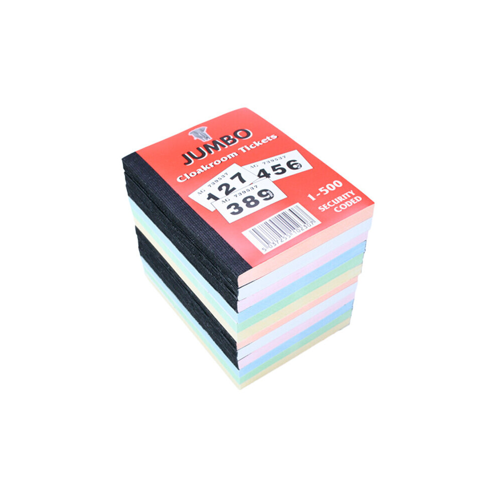 Clubking Ltd Cloakroom Tickets, 1 To 500