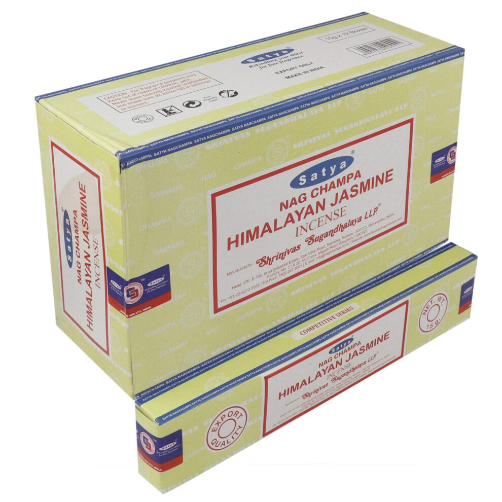 Satya (Himalayan Jasmine) Nag Champa Sayta Himalayan Jasmine Incense Sticks - Set Of 12