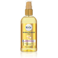 Veet Miraculous Oil – 100% Natural Pre & Post Hair Removal Oil for Razor Glide, Post-Wax Moisturizer, 24h Soft Skin