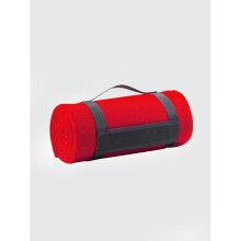 (Red) Yoga Studio Plaid Fleece Blanket