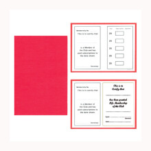 ClubKing Ltd Linen Membership Cards, Red, 5 Year Inserts