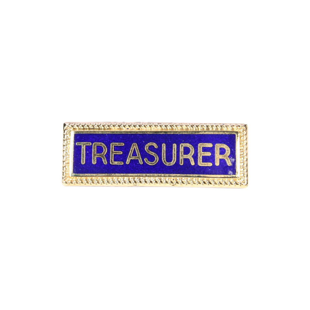 Clubking Ltd Name Badge, Treasurer Gold