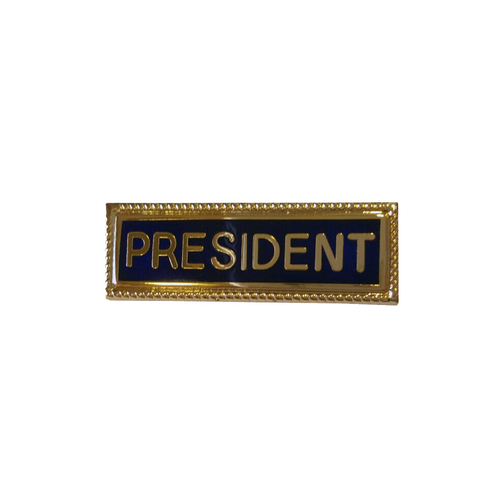 Clubking Ltd Name Badge, President Gold