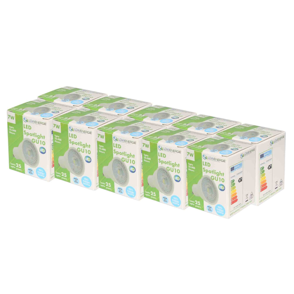 (6000K Day White, 10) 7w Warm White 3000K, Natutral White 4000K or Day White 6000K LED GU10 Spotlight, Spot Light High Power, Energy Saving bulbs Pack-image-OPC-P75VWGD-NEW