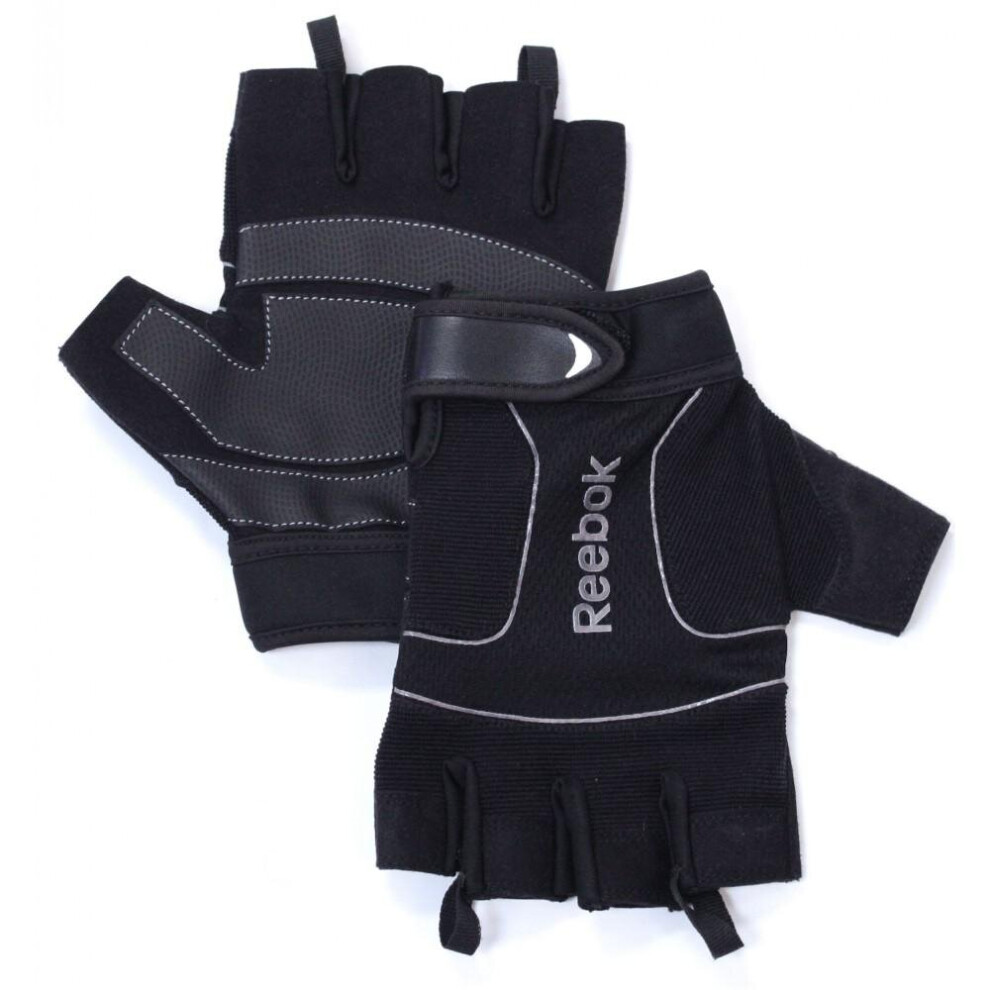 (XL) Reebok Professional Weight Lifting Gloves - Black