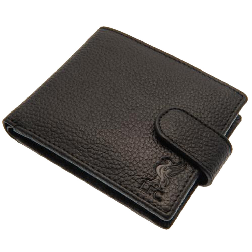 Liverpool Fc Debossed Crest Leather Wallet Black