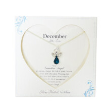 Guardian Angel December Birthstone Necklace With Gem Stone Sentimental Gift Idea