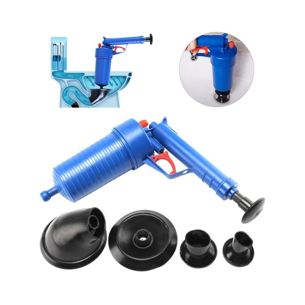 Toilet Blockage Remover Air Pump Drain Blaster Sink Plunger Unblocker