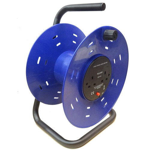 2-GANG PLASTIC EMPTY CABLE REEL DRUM, 50M