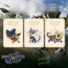 (3 Rise Pattern 2) Monster Hunter Rise Amiibo Cards for Switch