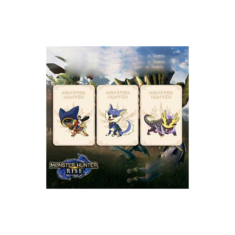 (3 Rise Pattern 2) Monster Hunter Rise Amiibo Cards For Switch 6901891004433