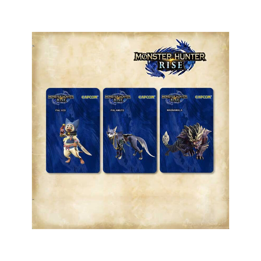 (3 Rise Pattern 1) Monster Hunter Rise Amiibo Cards For Switch 6901891004426