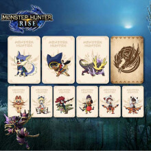 (3 Rise + 6 Stories) Monster Hunter Rise Amiibo Cards for Switch