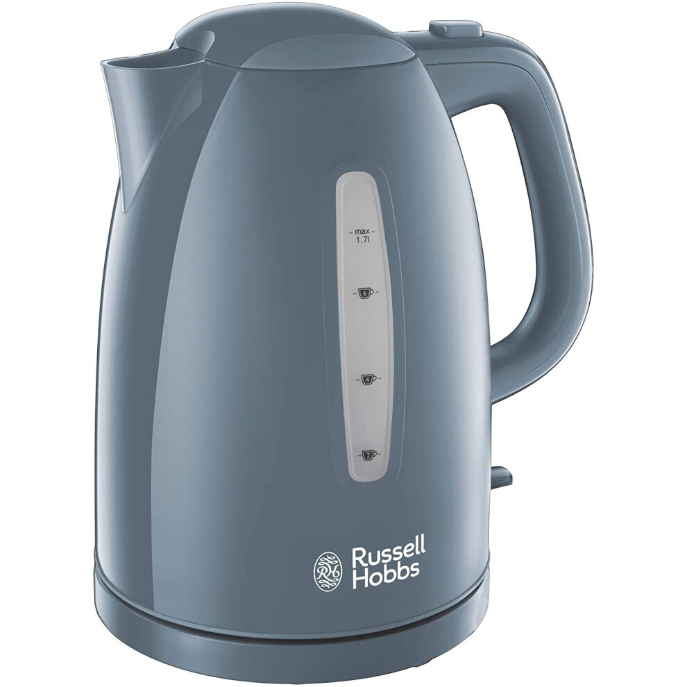 (Grey) Russell Hobbs 21274 Textures Electric Kettle with Rapid Boil and Perfect Pour Spout