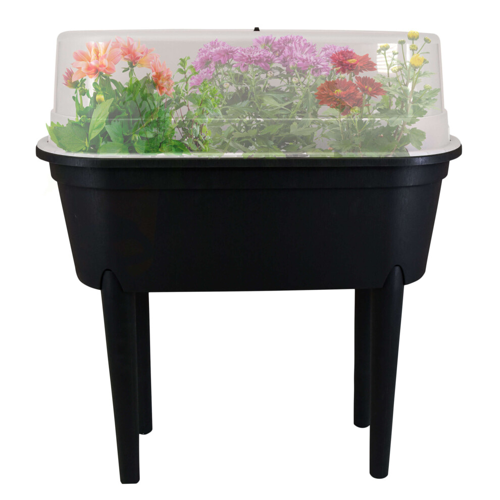 GEEZY Raised Garden Bed Planter Box Outdoor Greenhouse Flower Vegetable Box with Lid