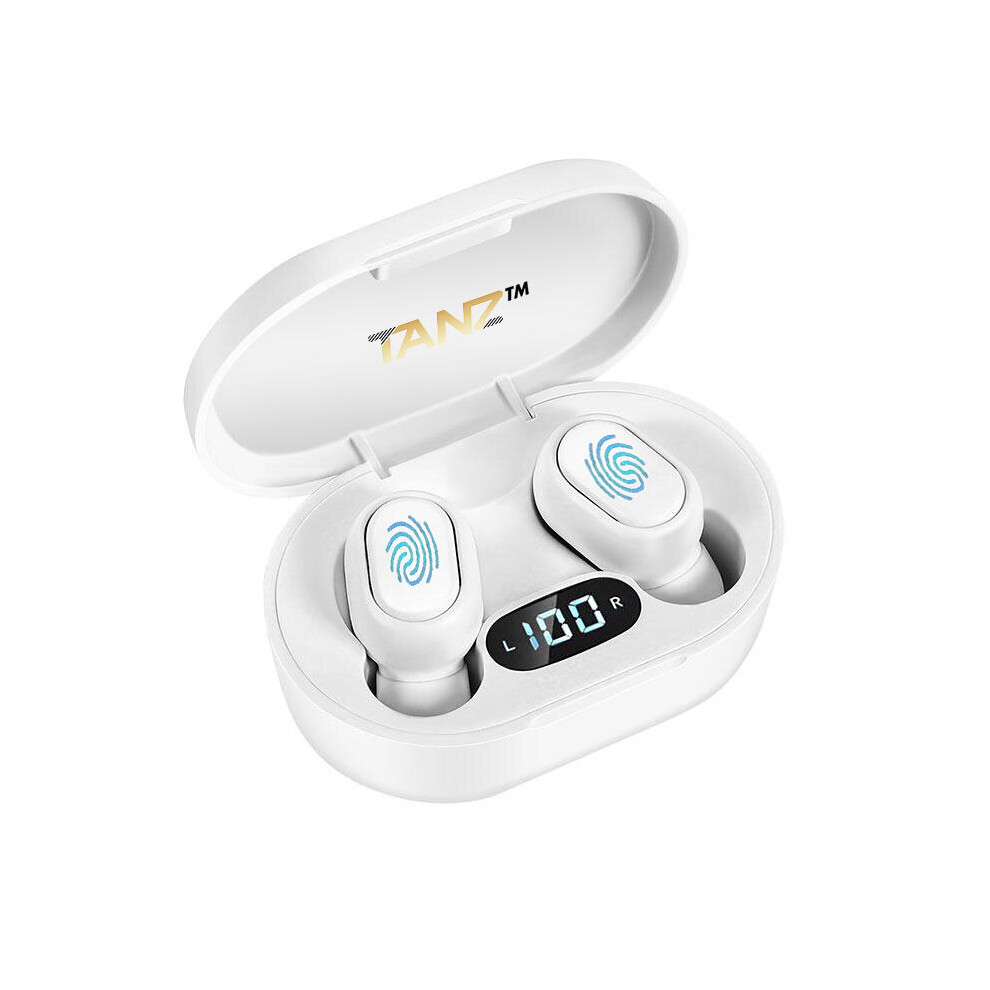 (White) TANZ XT Wireless Bluetooth Earphones Headphones Earbuds iPhone Samsung