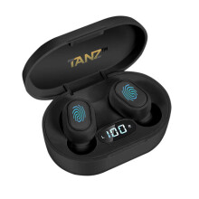 (Black) TANZ XT Wireless Bluetooth Earphones Headphones Earbuds iPhone Samsung