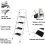 4 Step Ladder Heavy Duty Steel Portable  Foldable Step Stool Non-Slip 9