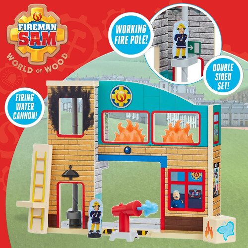 Fireman Sam Wooden Pontypandy Fire Station 1