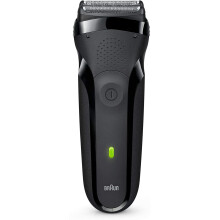 Aparelho de barbear elétrico - BRAUN - Série 3 - Recarregável - Preto - Aparador de barba de precisão