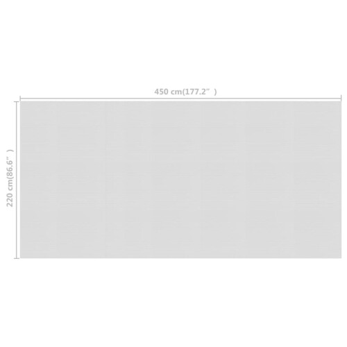 VidaXL vidaXL Treibende Pool-Solarplane PE 450x220 cm Grau 2