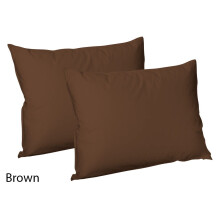 (2x Polycotton Pillowcases, Brown) Pack of 2,4 Polycotton Pillowcases Standard Size Super Soft Valuable Bedroom Pillow Covers Only.