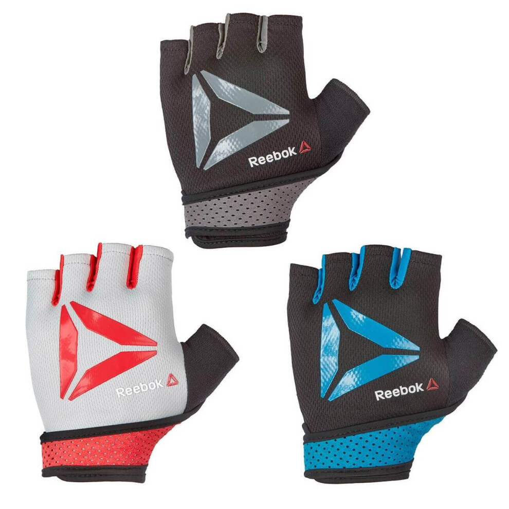 (Black, S) Reebok Training Gym Gloves Weight Lifting Fitness Workout