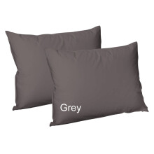 (4x Polycotton Pillowcases, Grey) Pack of 2,4 Polycotton Pillowcases Standard Size Super Soft Valuable Bedroom Pillow Covers Only.