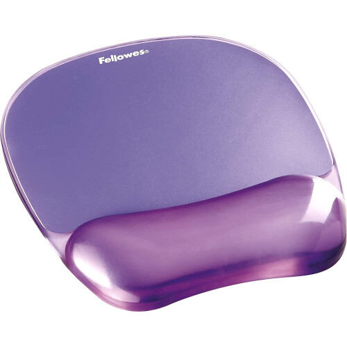 Fellowes Fellowes Crystals Gel Mouse Mat with Wrist Support, Purple, 9"*7.5"
