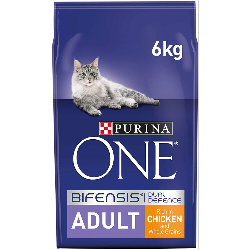 Purina ONE Adult Cat Food Chicken & Wholegrains, 6 kg