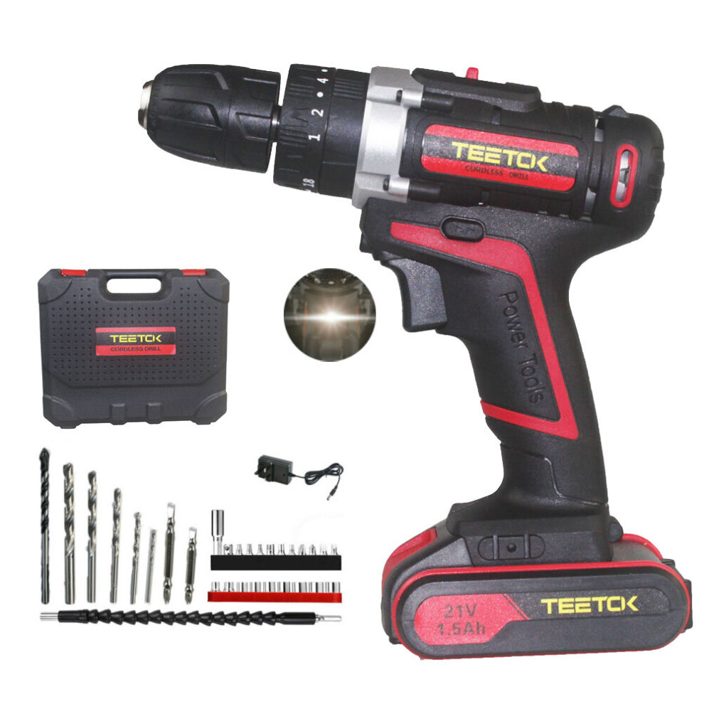 3in1 Cordless Combi Drill Impact Driver Screwdriver Hammer Li-Ion 21V