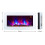 TruFlame 7 colour Side LEDs Wall Mounted Arched White Glass Electric Fire with Log Effect 2