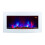 TruFlame 7 colour Side LEDs Wall Mounted Arched White Glass Electric Fire with Log Effect 8
