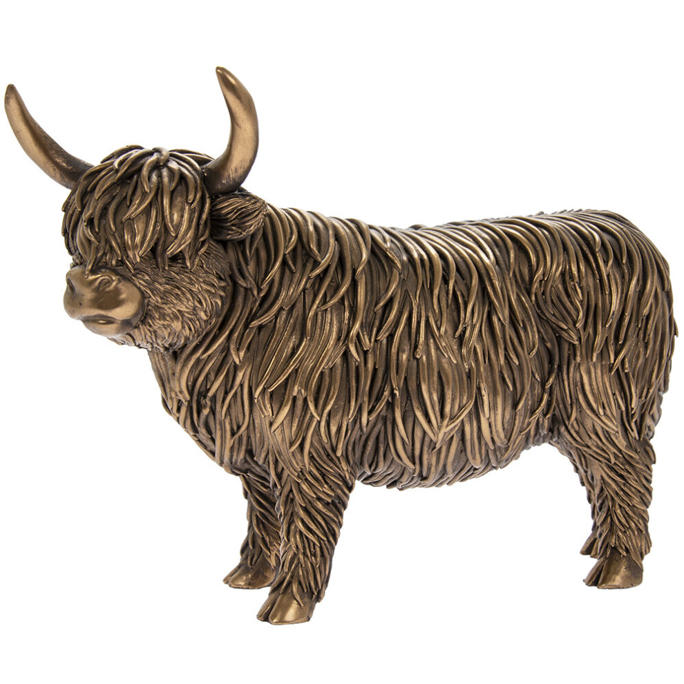 The Leonardo Collection (Lp45542 - Highland Cow) Leonardo Collection Large Effect Highland Cow And Calf Ornament Bronze