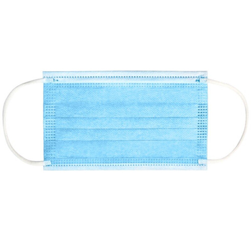 100 pièces - Masque jetable bleu à 3 plis, certifié CE, avec élastiques 1