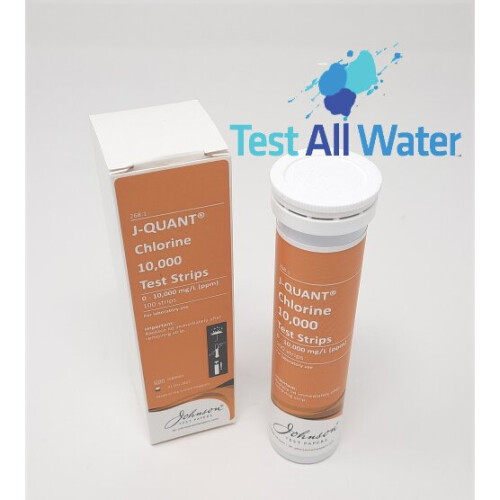 J-QUANT Chlorine 10,000, 100 strips/pk