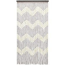 Provence Hanging Wooden Beaded Door Curtain, Zig Zag
