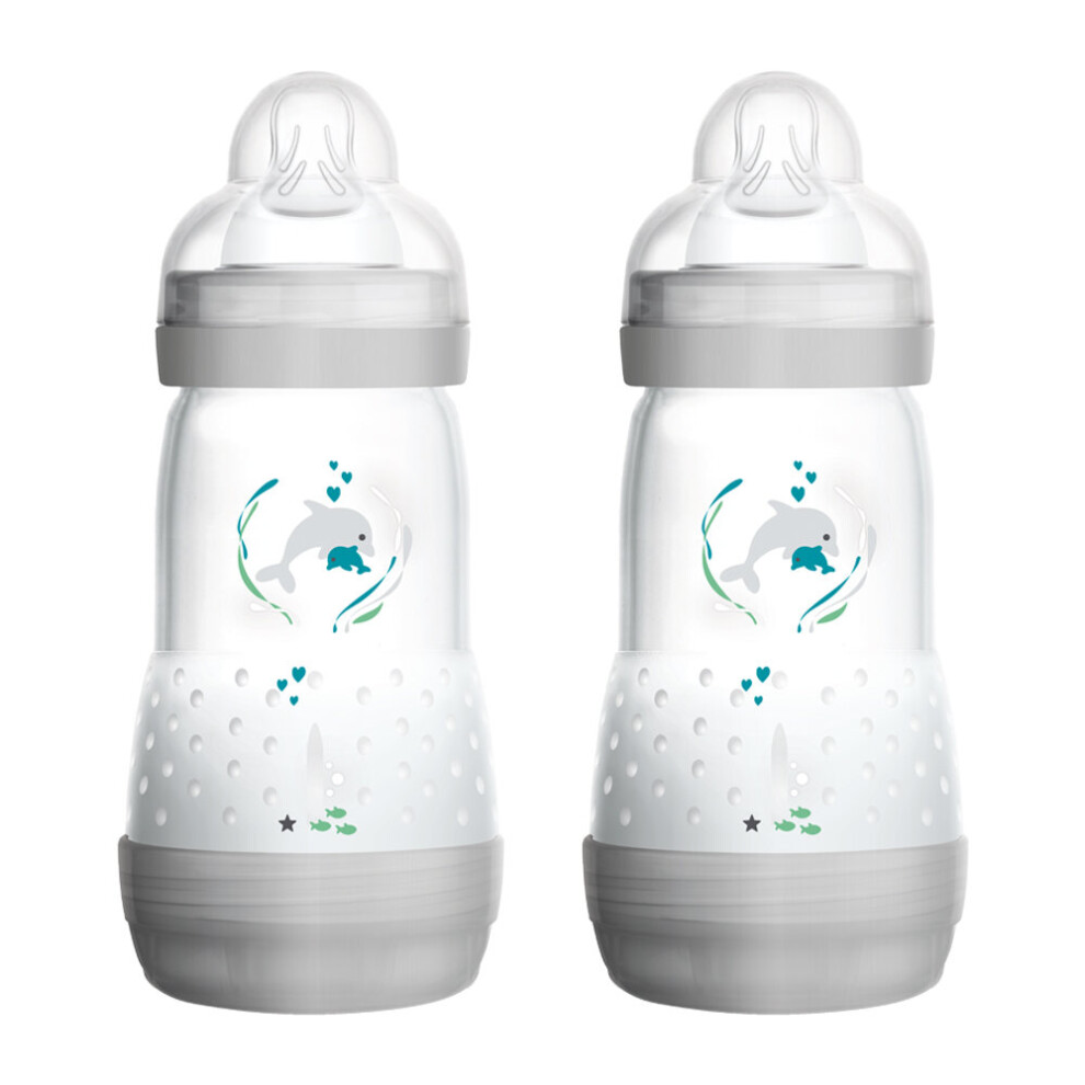 MAM Easy Start Anti Colic Bottle Grey 260ml 2Pk