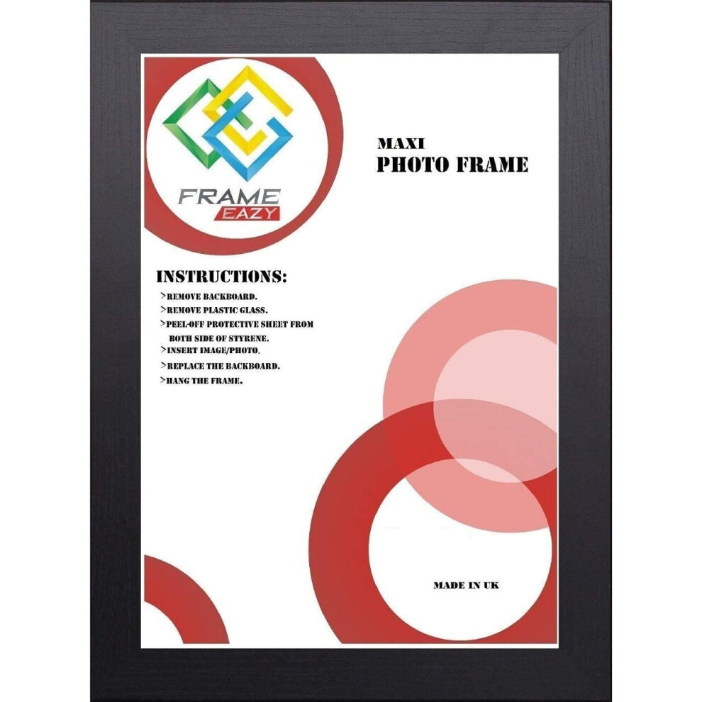 (Black) Photo Picture Frame Maxi Poster Frame 36 x 24 Inch