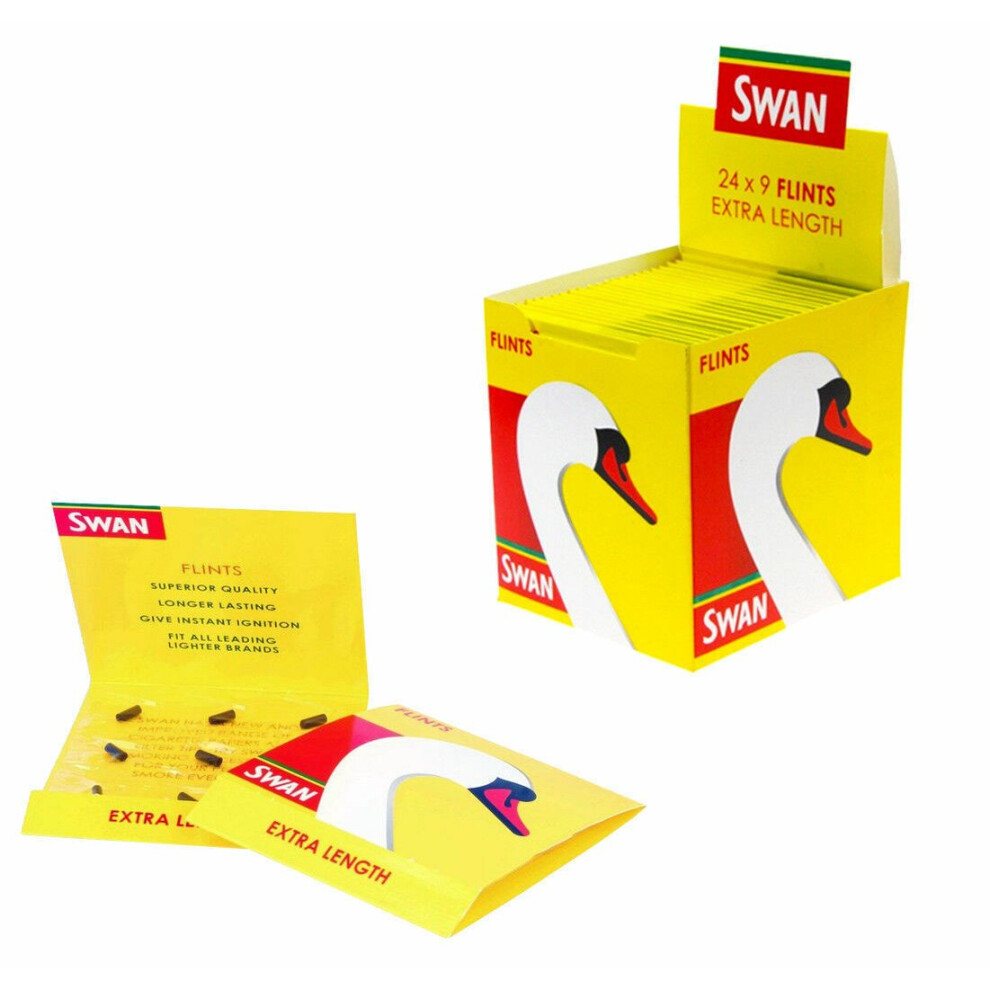 (6 Packets) SWAN LIGHTER FLINTS Extra Length Replacement Flint - Pack of 9 - MULTILISTING