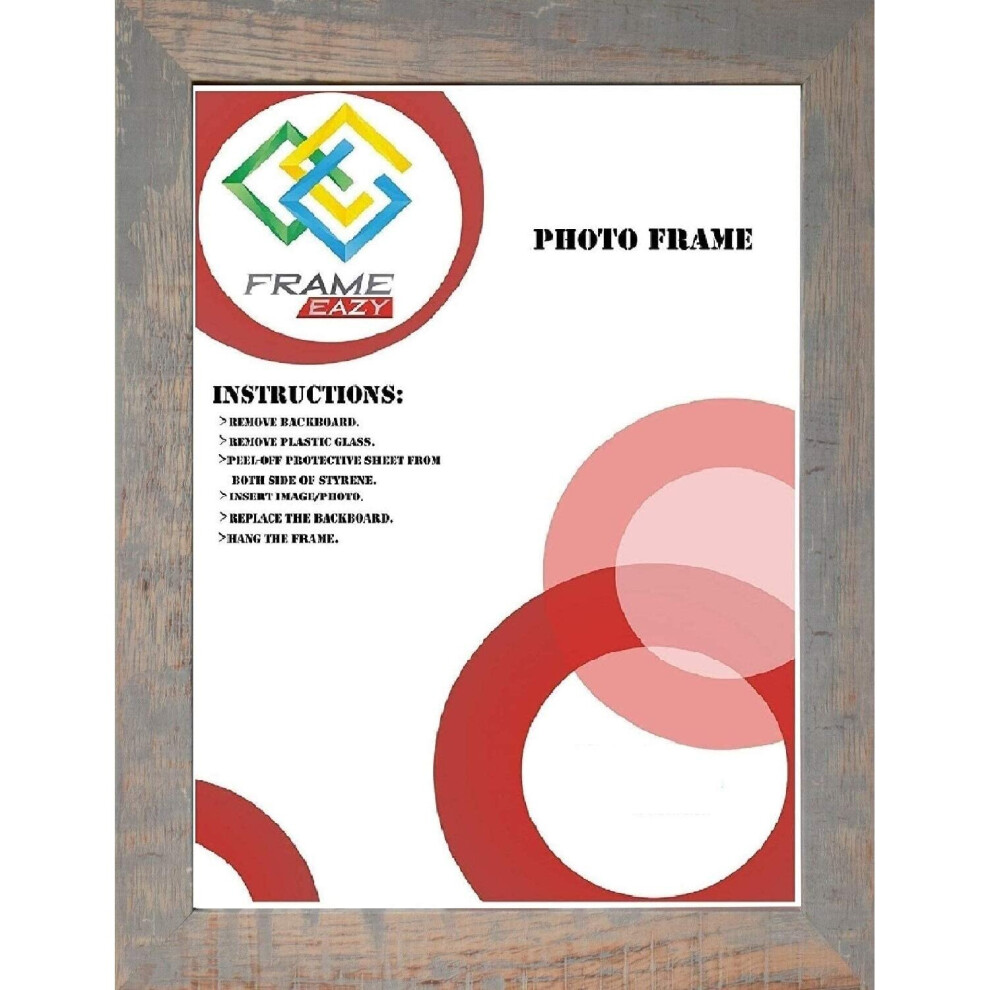 (Rustic Silver) Photo Picture Frame Maxi Poster Frame 36 x 24 Inch