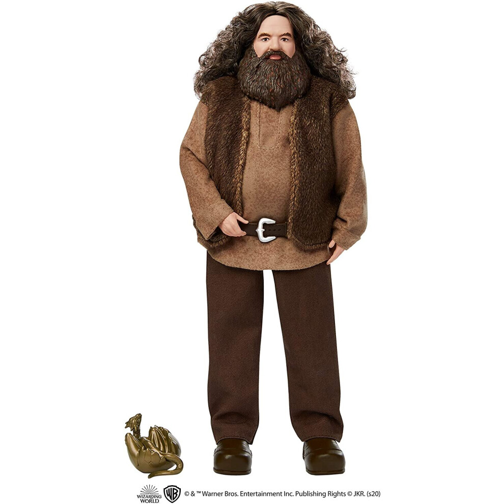 Harry Potter GKT94 RUBEUS Hagrid Doll Includes Norbert dragon NEW UK