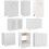 VidaXL vidaXL Kitchen Cabinet Set 8 Piece White Engineered Wood Storage Rack Cupboard 4