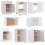 VidaXL vidaXL Kitchen Cabinet Set 8 Piece White Engineered Wood Storage Rack Cupboard 5