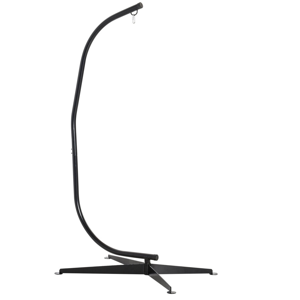Outsunny Hammock Chair Stand Heavy Duty Metal C-Stand Indoor Outdoor