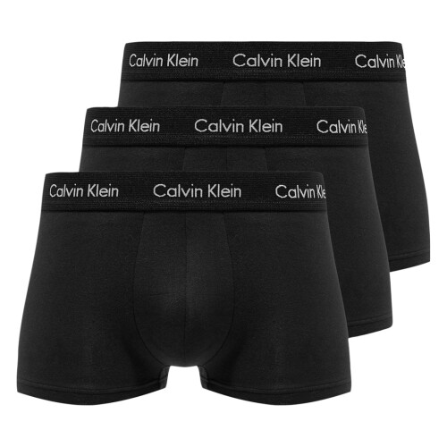 (L) 3pk Calvin Klein Men's Low Rise Black Underwear