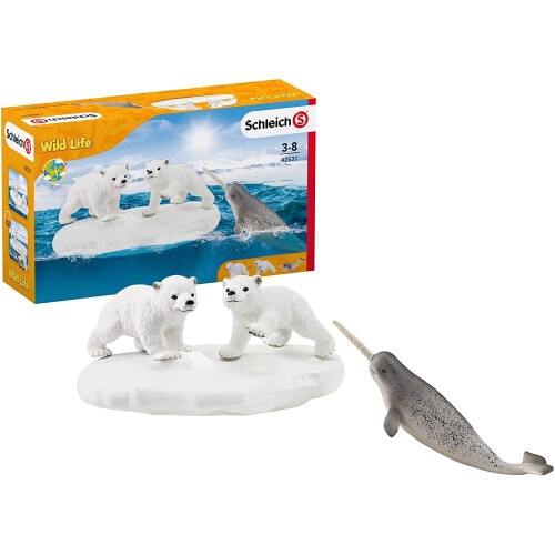 Schleich Schleich Wild Life Parco Polare Set di Gioco in 4 Pezzi per Bambini 3-8 Anni